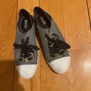 Michael Kors sneaker jean fabric almost brand new. worn couple  of times